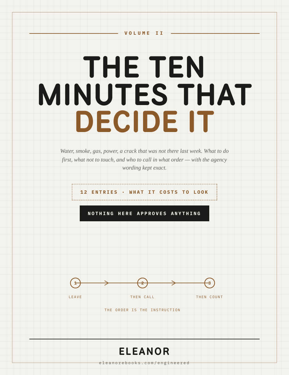 Cover of Volume II, The Ten Minutes That Decide It.
