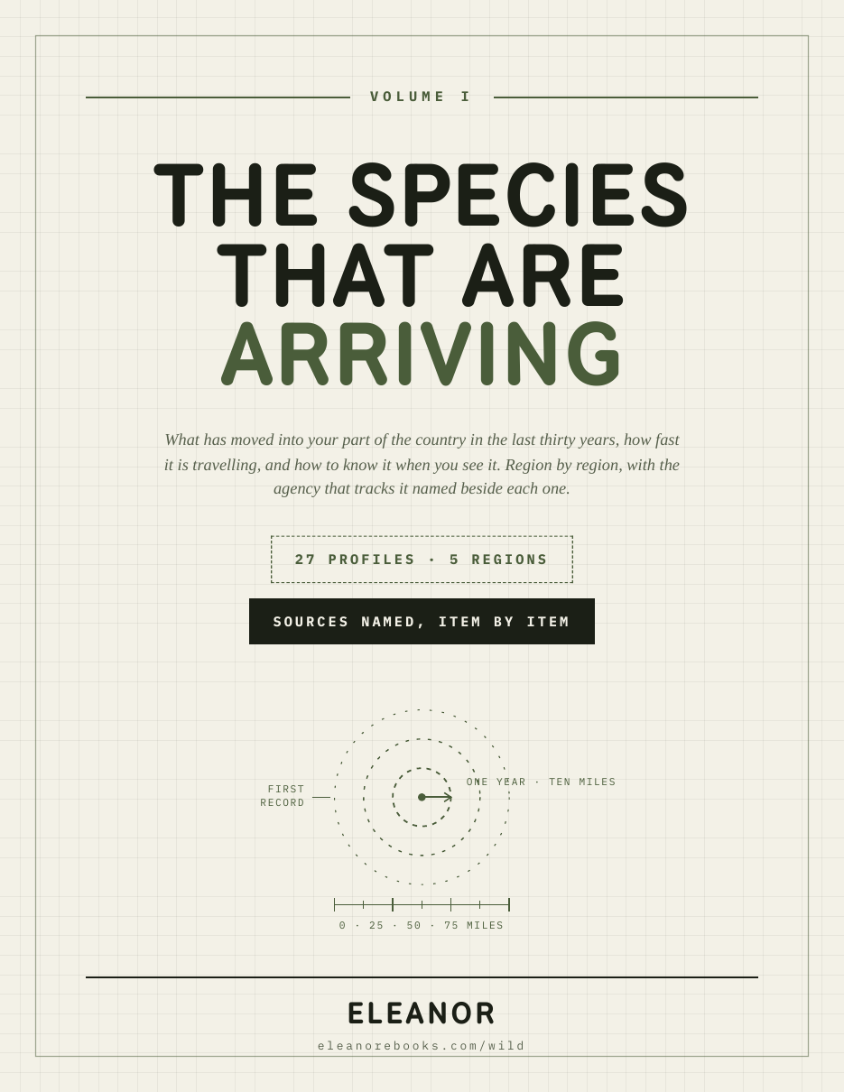 Cover of Volume I, The Species That Are Arriving.